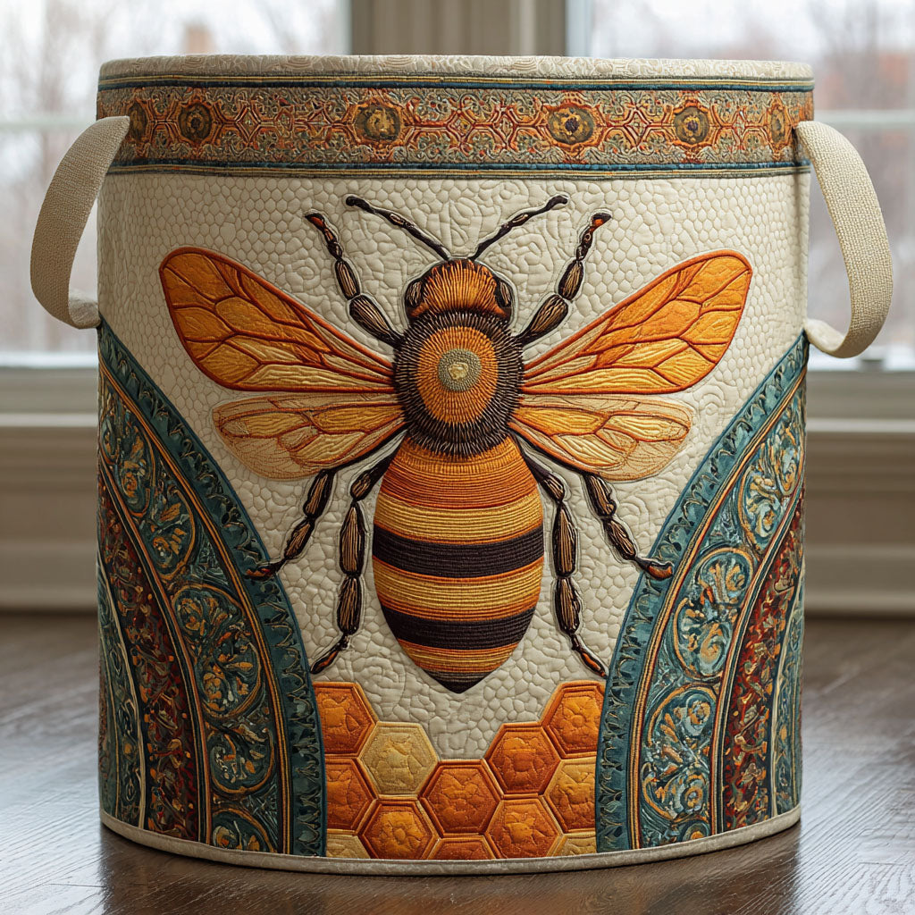 Busy Bee Queen Quilted Laundry Basket Best Fabric Modern Laundry Hamper Gifts For Family