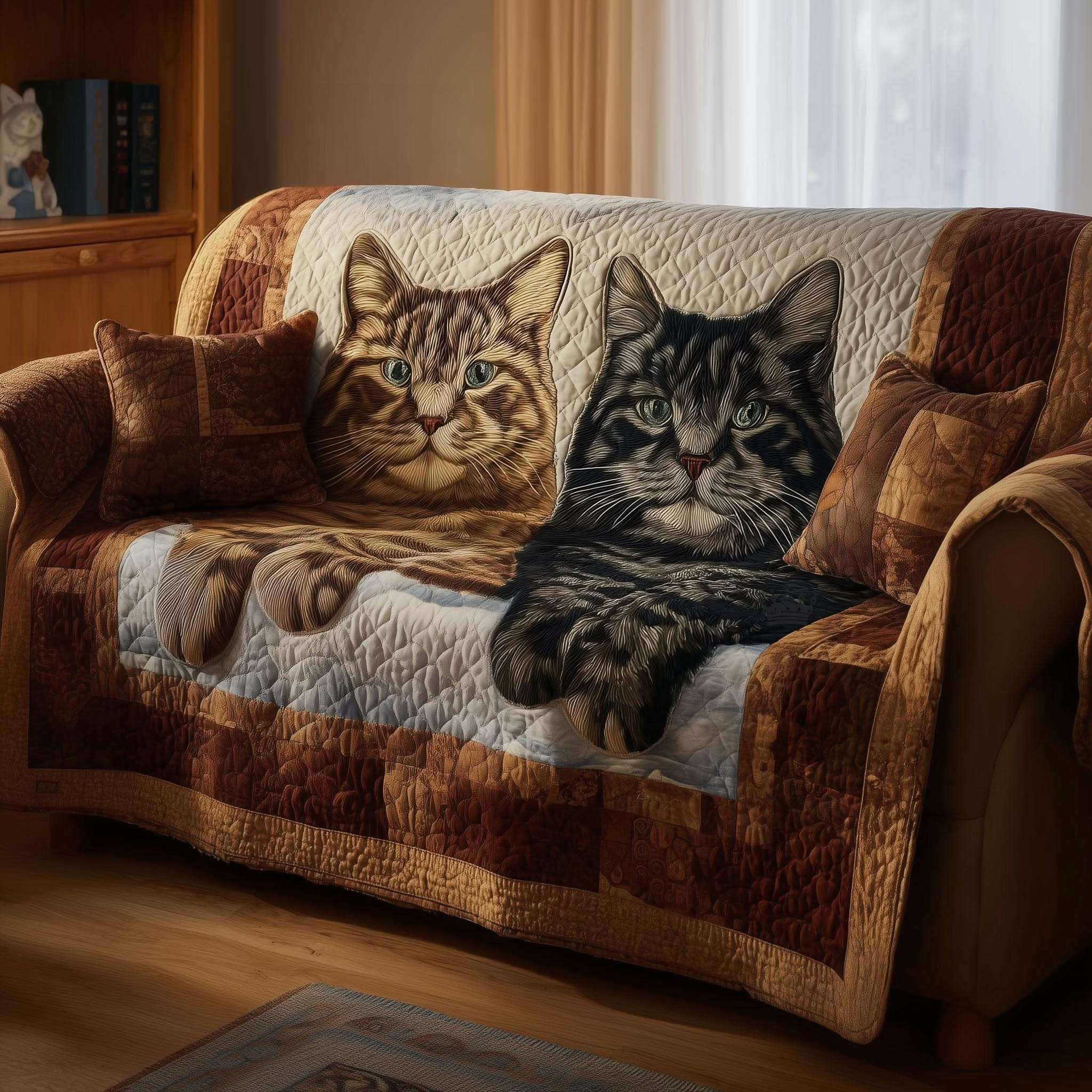 Cat Purrfect Patch Quilted Sofa Cover Best Sofa Slipcovers Best Gifts For Cat Moms