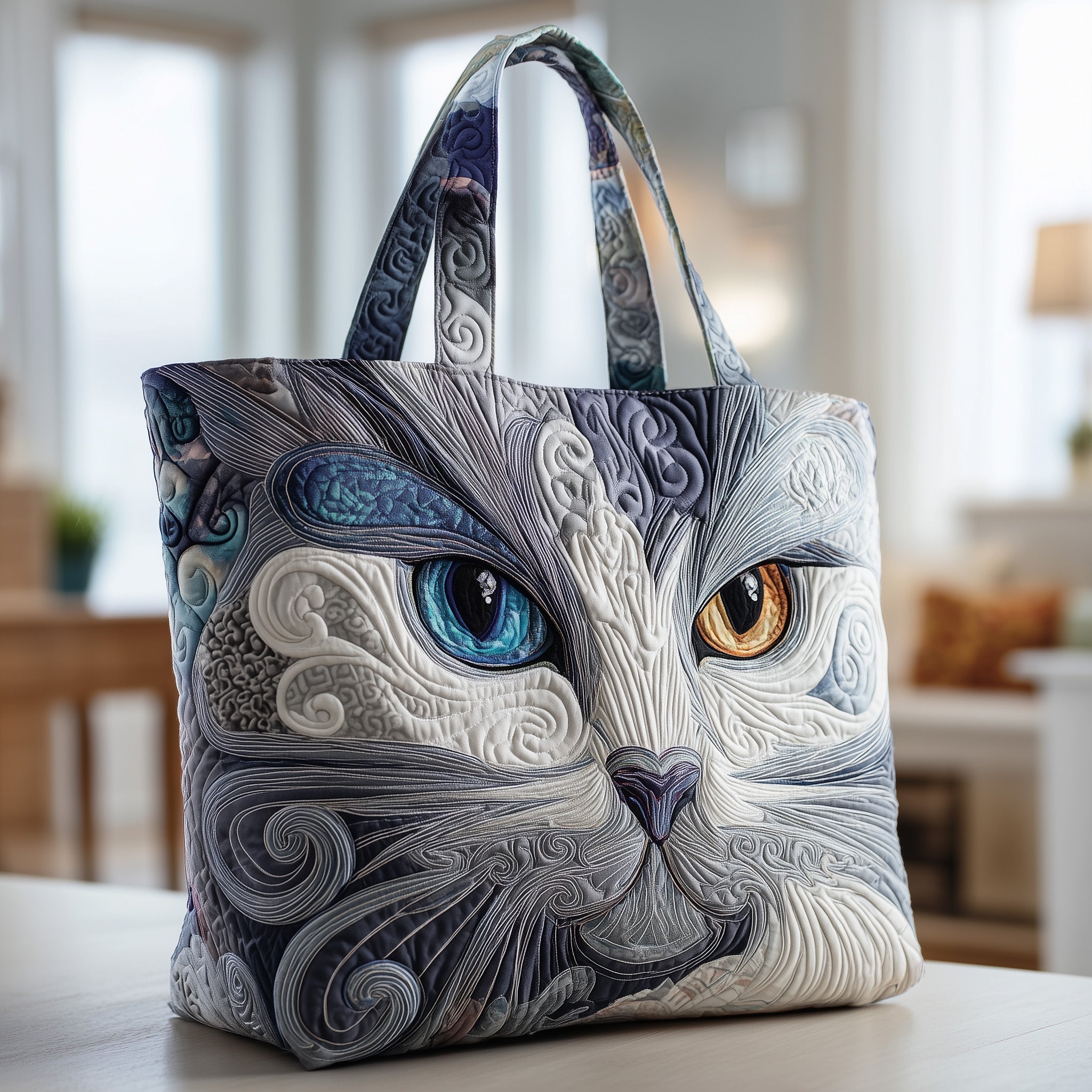 Catitude Quilted Tote Bag Good Shoulder Bags Good Gifts For Cat Lovers For Her