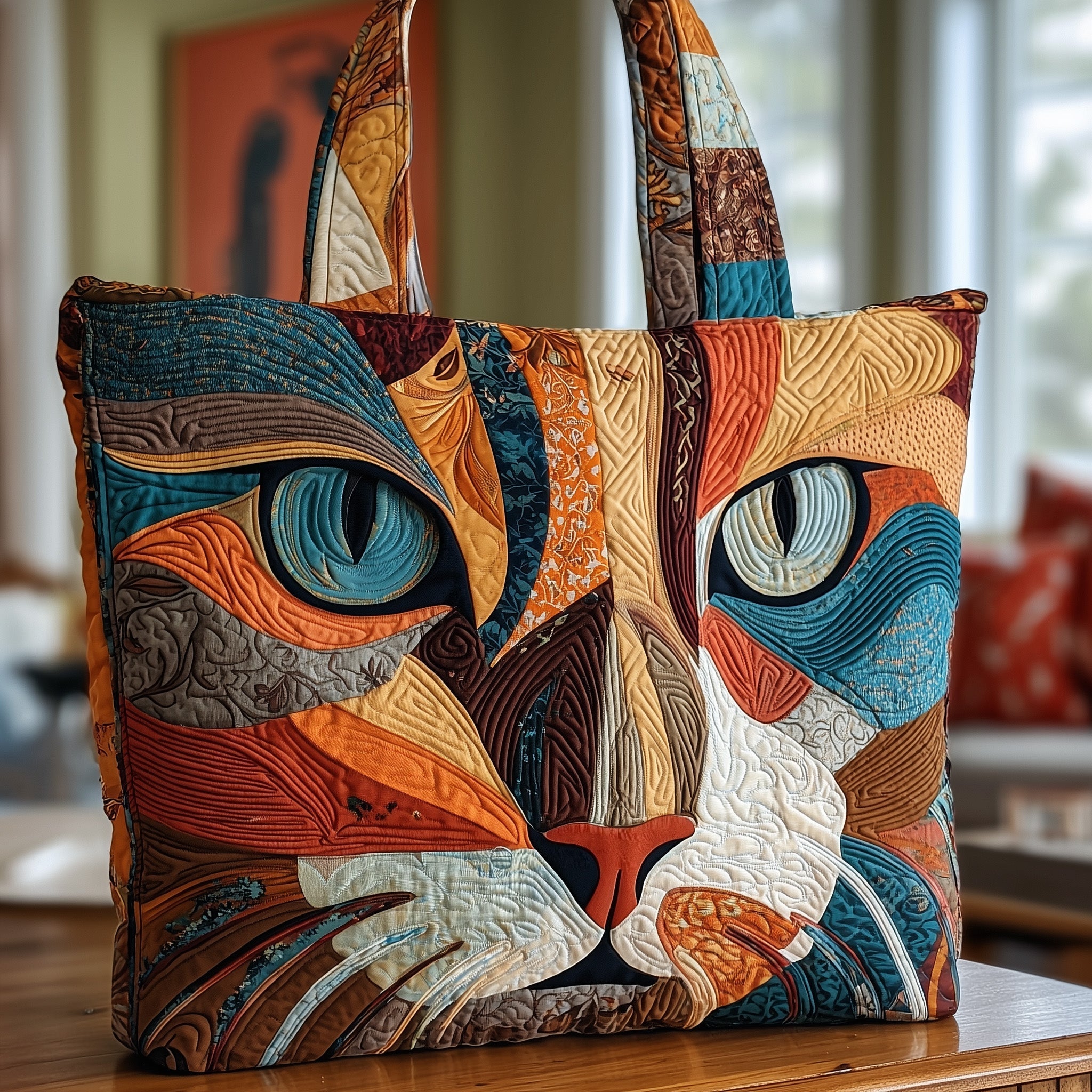 Catitude Quilted Tote Bag Perfect Shoulder Bag For Women Best Gifts For Cat Lovers