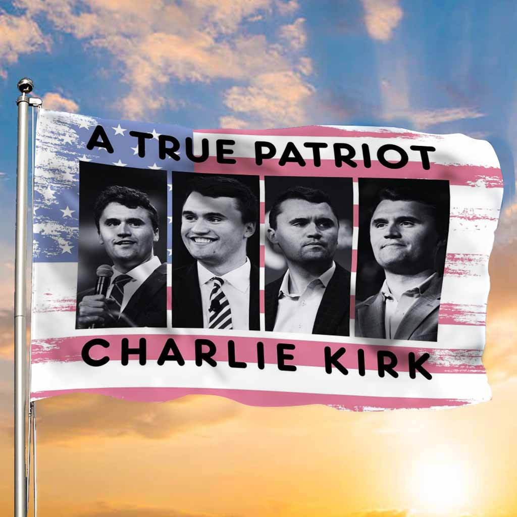 Charlie Kirk A True Patriot American Flag Turning Point USA Tribute Charlie Memorial Gear