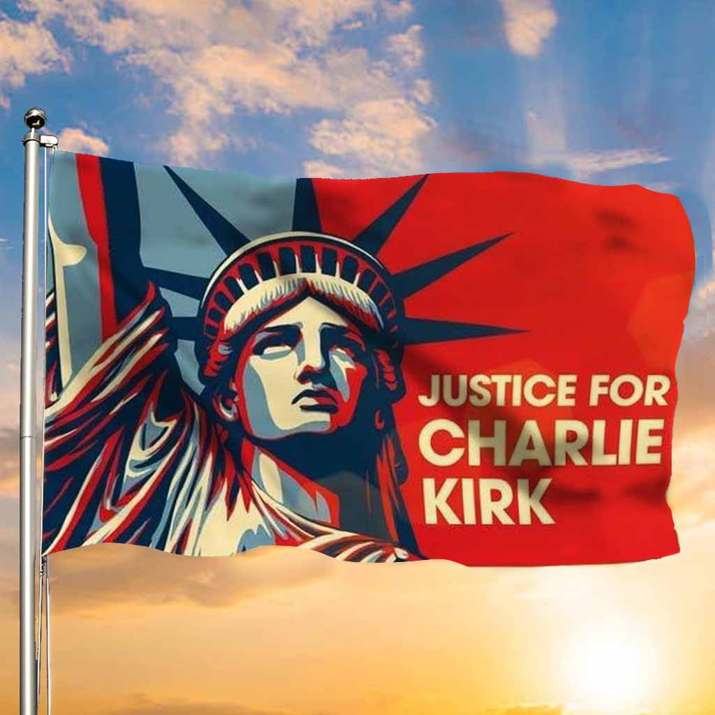Charlie Kirk Flag Freedom Liberty Statue Justice For Charlie Kirk Merchandise For Supporters