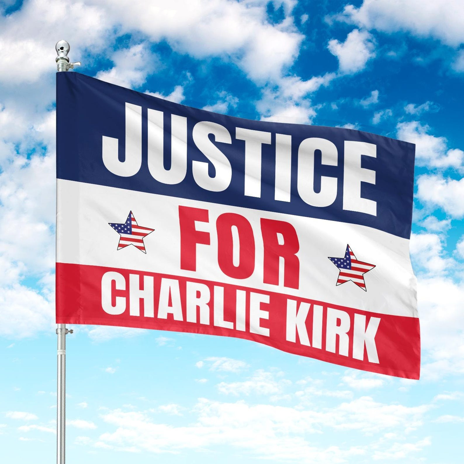 Charlie Kirk Flag Justice For Charlie Kirk USA Flag Memorial R.I.P Charlie Kirk Merchandise