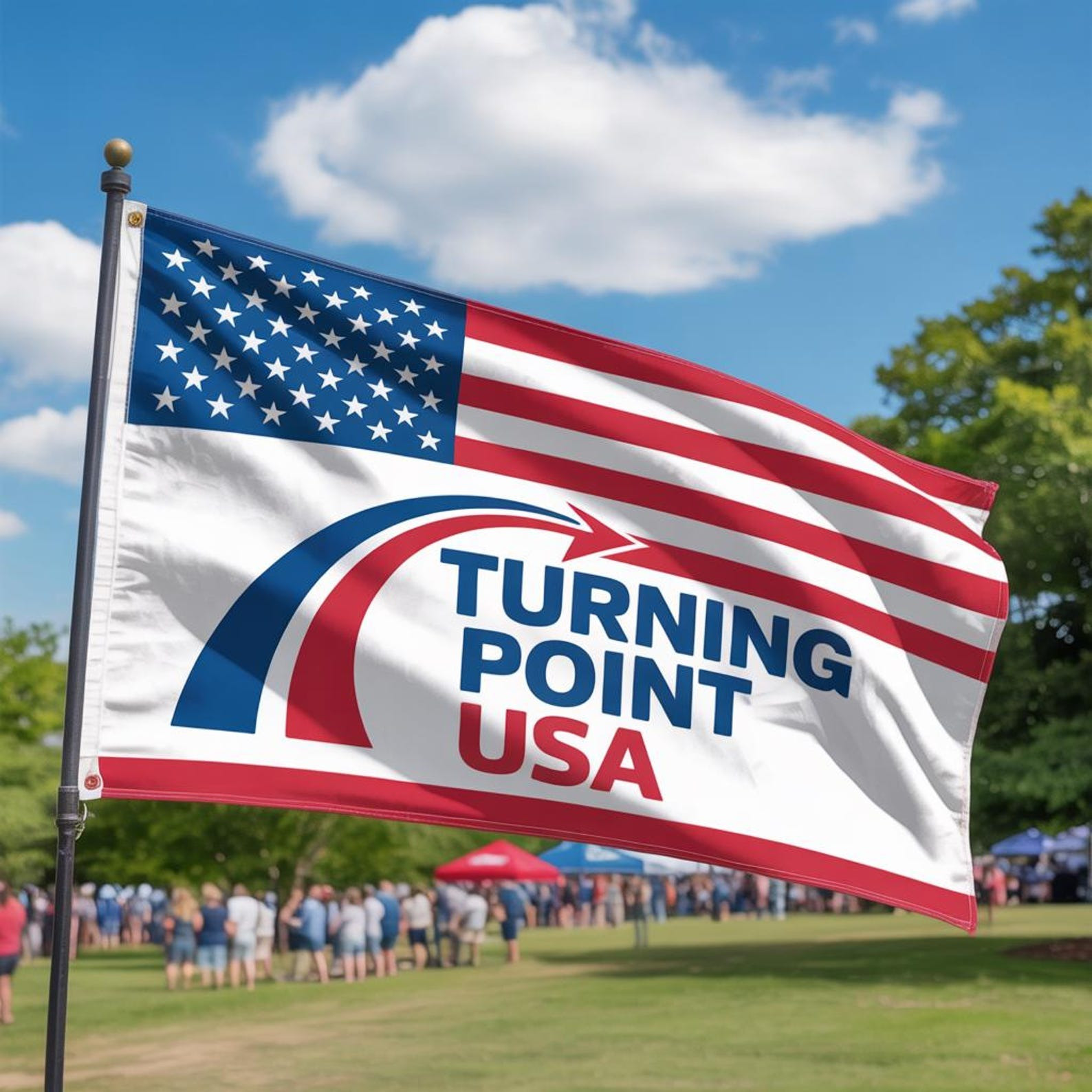 Charlie Kirk Flag Turning Point USA TPUSA American Flag Merch Hanging Outdoor Decorations