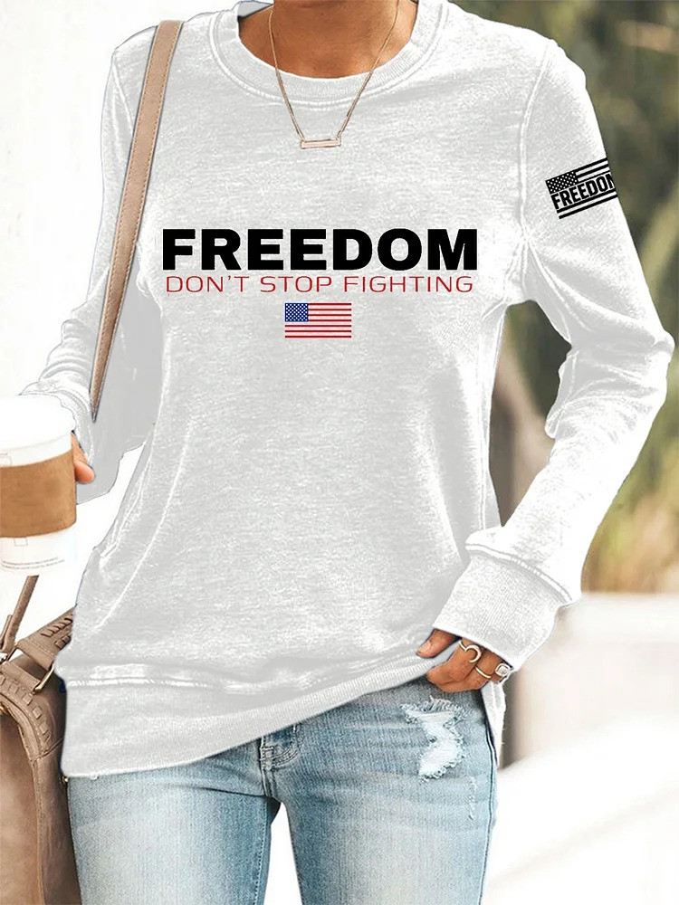 Charlie Kirk Freedom Don't Stop Fighting Men's T-Shirt Trump Support Merch Apparel - Image 3
