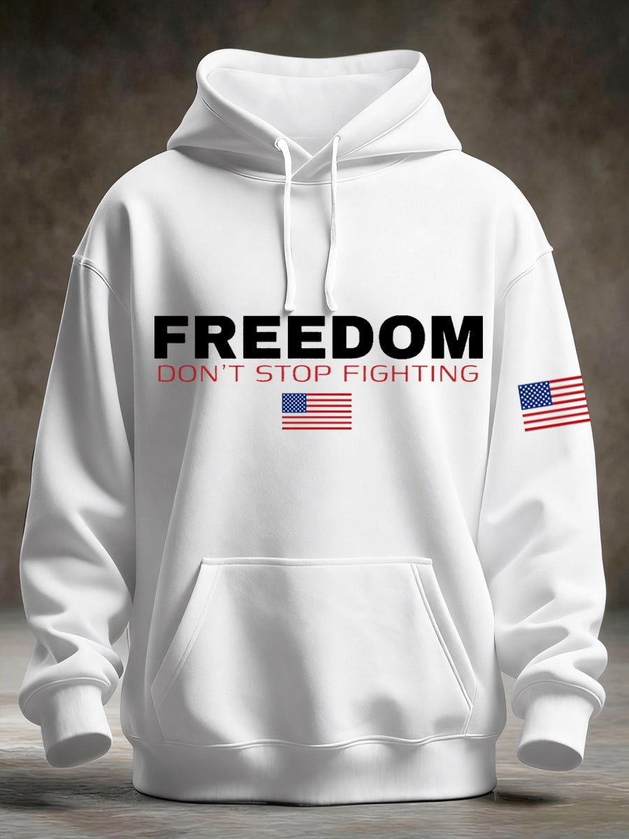 Charlie Kirk Freedom Don't Stop Fighting Men's T-Shirt Trump Support Merch Apparel - Image 2