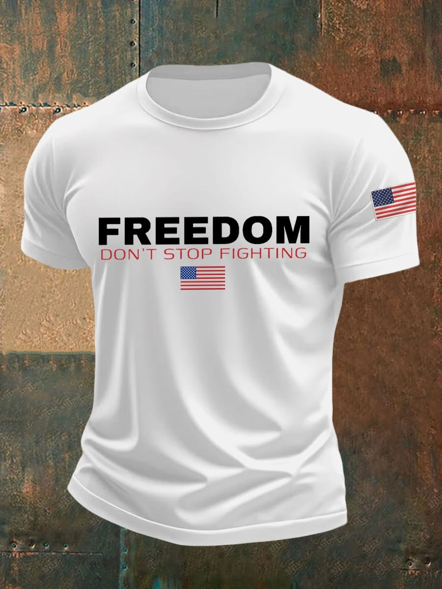 Charlie Kirk Freedom Don't Stop Fighting Women's Long Sleeve Shirt Trump Support Merch - Image 2