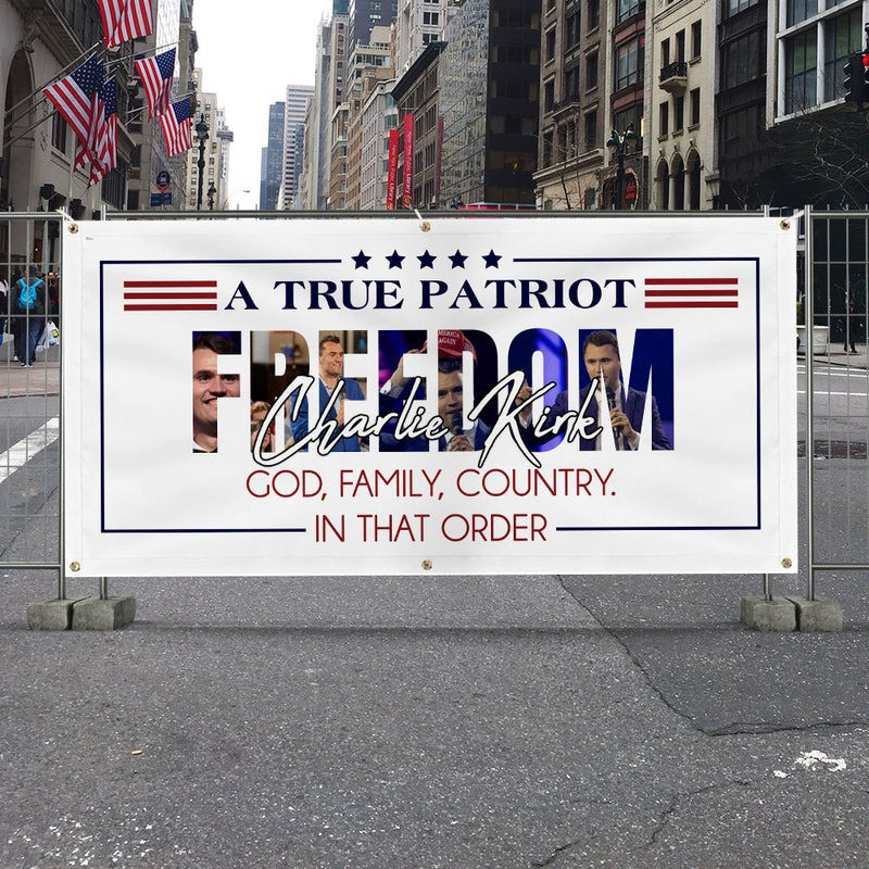 Charlie Kirk Freedom Fence Banner A True Patriot Tribute To Charlie Kirk Merch