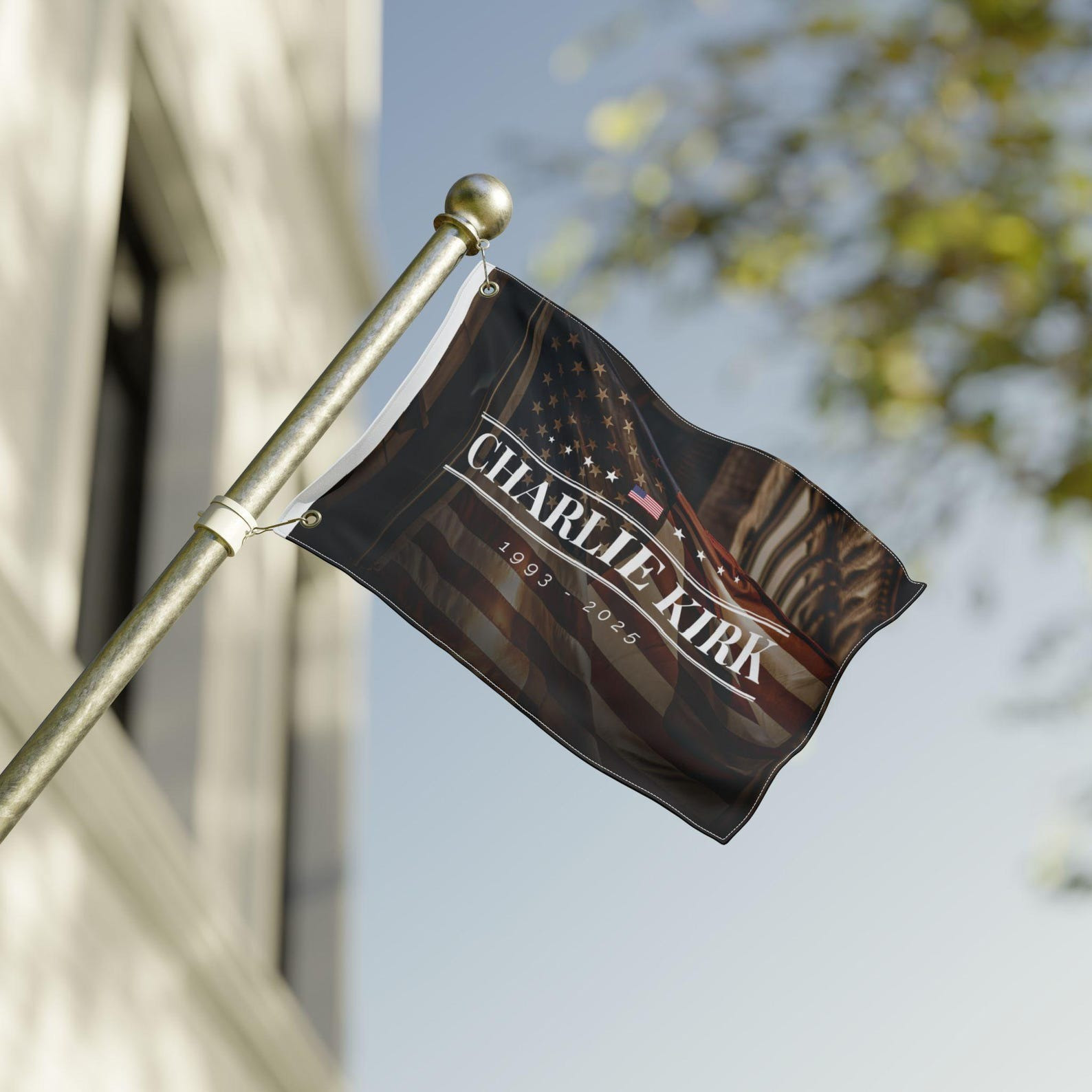 Charlie Kirk Freedom Flag Charlie Kirk 1993 2025 Commemorative Charlie Kirk Merch