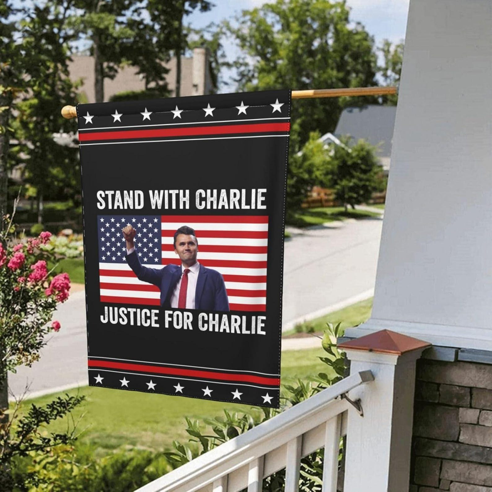 Charlie Kirk Freedom Flag Stand With Charlie USA Flag Justice For Charlie Charlie Kirk 47
