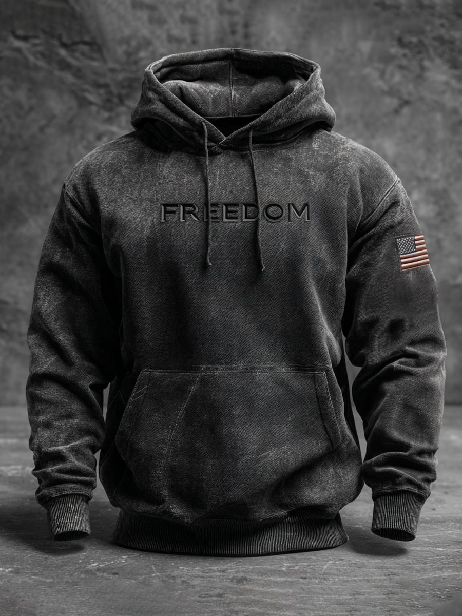 Charlie Kirk Freedom Hoodie Turning Point USA American Flag TPUSA Merch Memorial Apparel