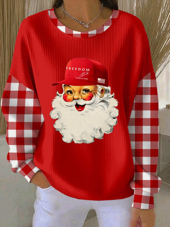 Charlie Kirk Freedom Santa Claus Christmas Sweatshirt Xmas Holiday 2025 Clothing Best Gifts - Image 2