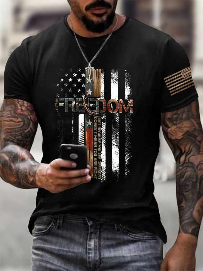 Charlie Kirk Freedom TPUSA Tee Shirt Men's The Charlie Kirk Show Merch