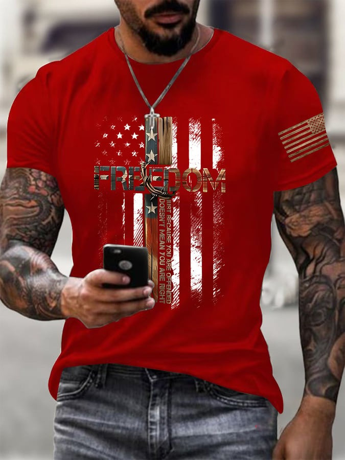 Charlie Kirk Freedom TPUSA Tee Shirt Men's The Charlie Kirk Show Merch - Image 2