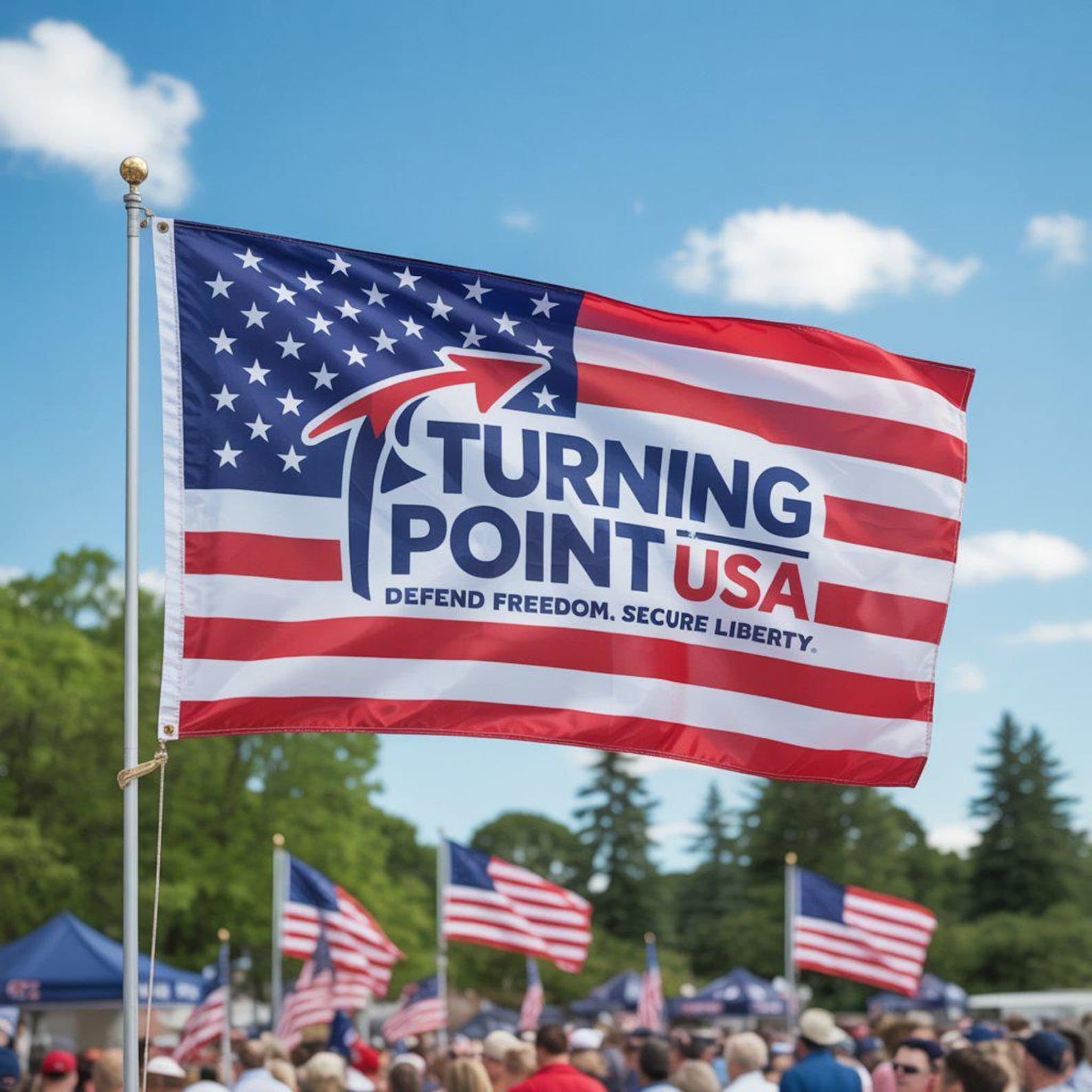 Charlie Kirk Freedom Turning Point USA American Flag TPUSA Merch Charlie Kirk Memorial Decor