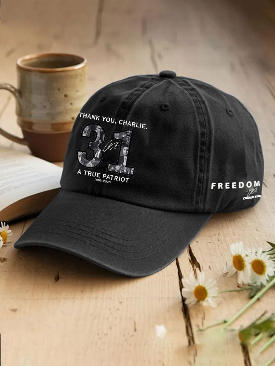 Charlie Kirk Freedom Waffle Hoodie Thank You Charlie A True Patriot Signed CK Clothing - Image 3