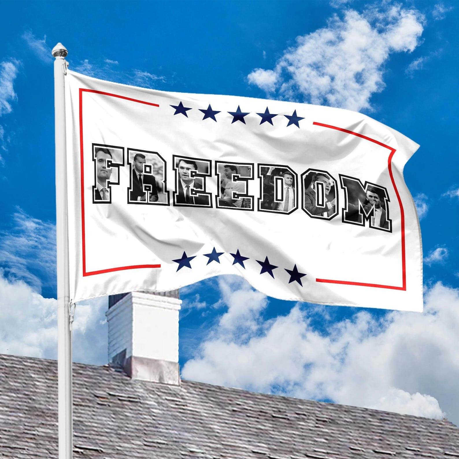 Charlie Kirk Freedom White Flag The Turning Point USA RIP Legend Charlie Kirk Memorial Merch