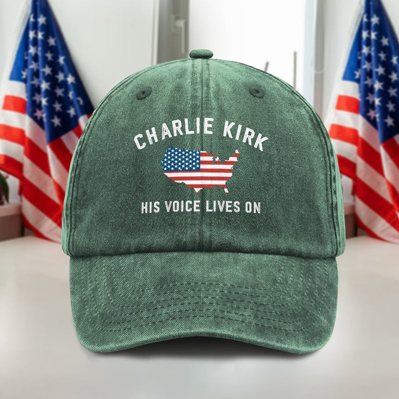 Charlie Kirk His Voice Lives On Hat TPUSA Merch Christmas Gift For Charlie Kirk Supporters - Image 2