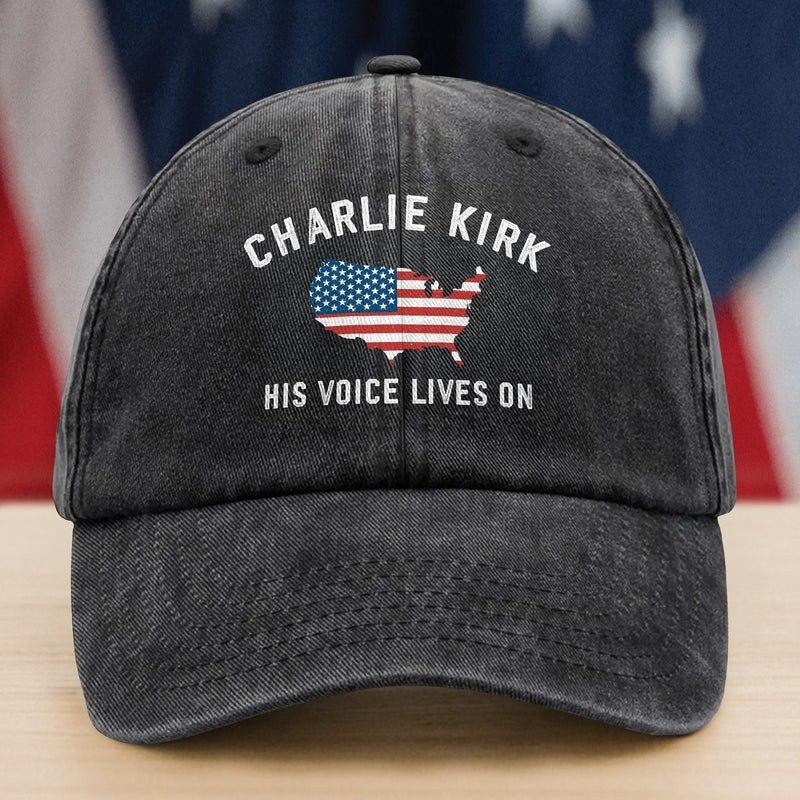 Charlie Kirk His Voice Lives On Hat TPUSA Merch Christmas Gift For Charlie Kirk Supporters