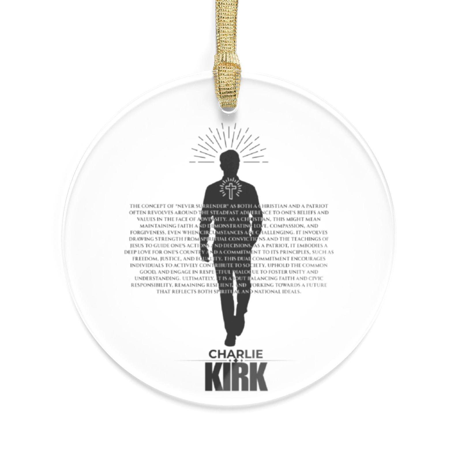 Charlie Kirk Memorial Christmas Ornament Remembrance Tribute Charlie Kirk Merchandise - Image 2