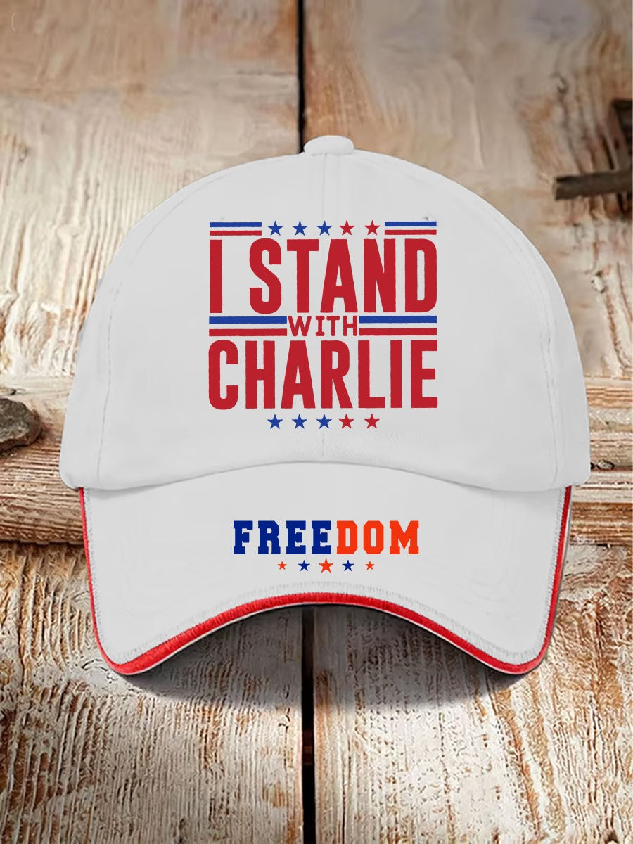 Charlie Kirk Memorial Hat I Stand With Charlie Kirk Cap Support Merchandise For Sale - Image 3