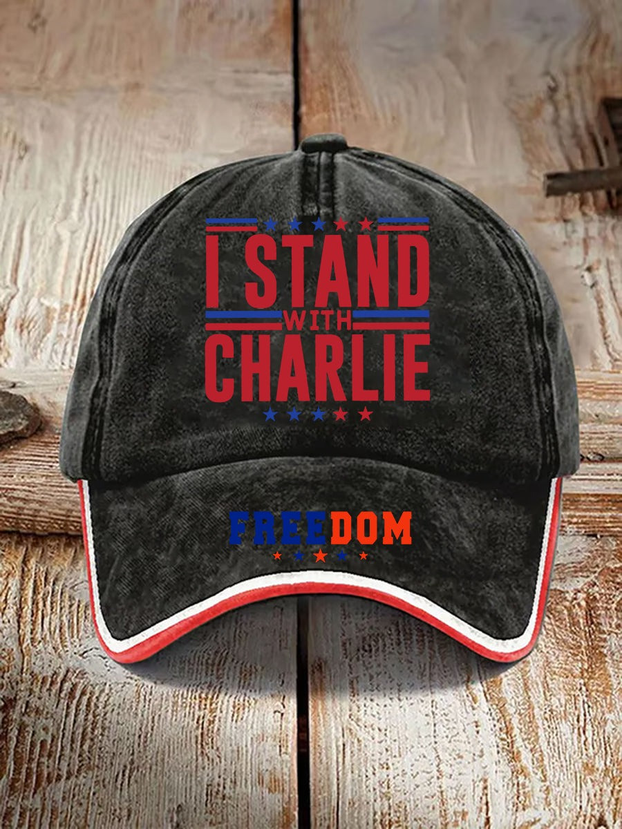 Charlie Kirk Memorial Hat I Stand With Charlie Kirk Cap Support Merchandise For Sale