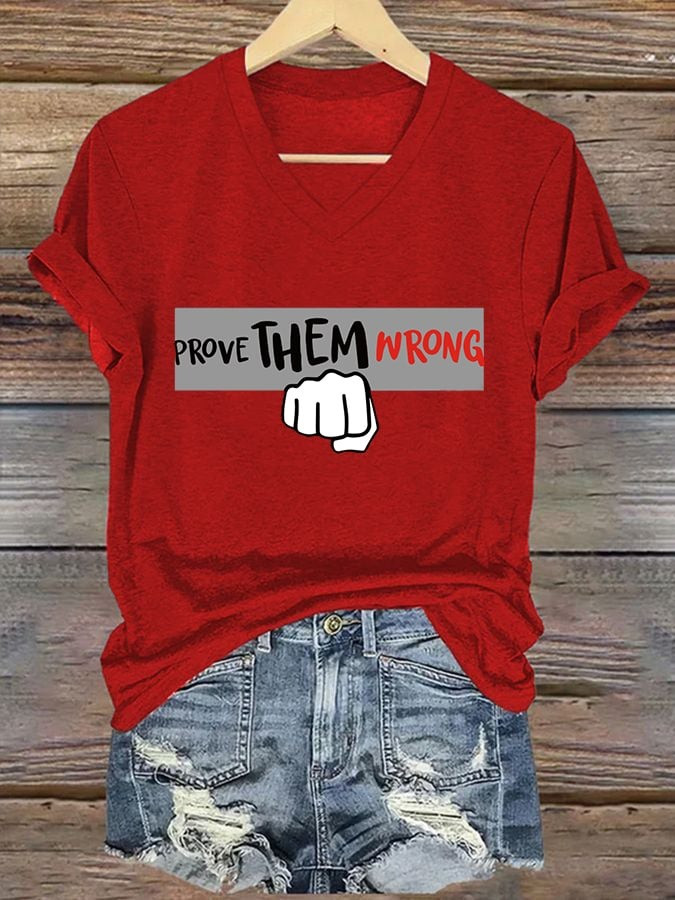 Charlie Kirk Prove Them Wrong V-Neck Shirt Violence Against Charlie Kirk Tee Gifts - Image 2
