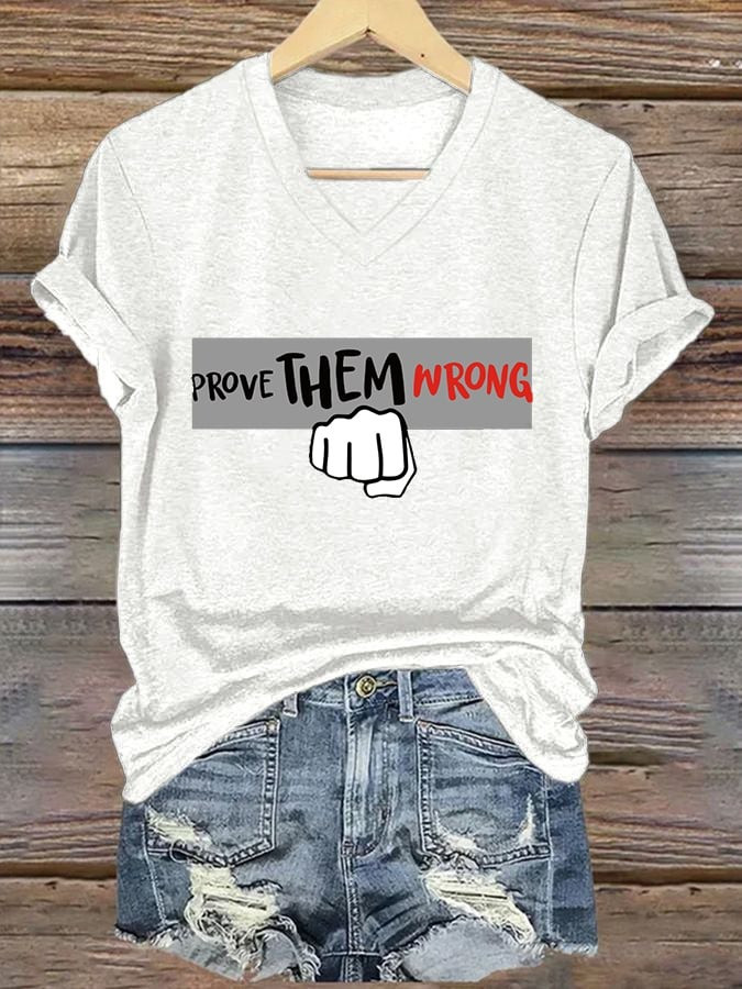 Charlie Kirk Prove Them Wrong V-Neck Shirt Violence Against Charlie Kirk Tee Gifts