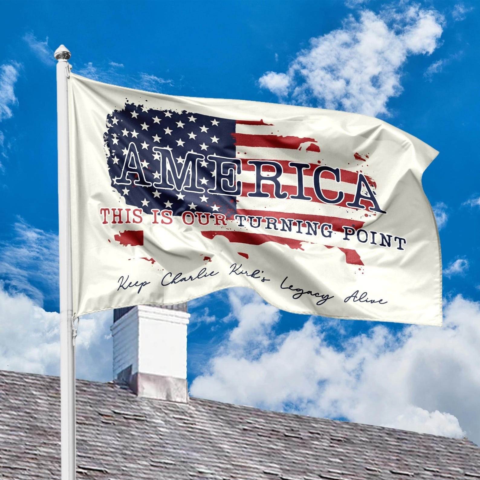 Charlie Kirk This Is Our Turning Point USA America Flag Honor RIP Charlie Kirk Tribute Merch
