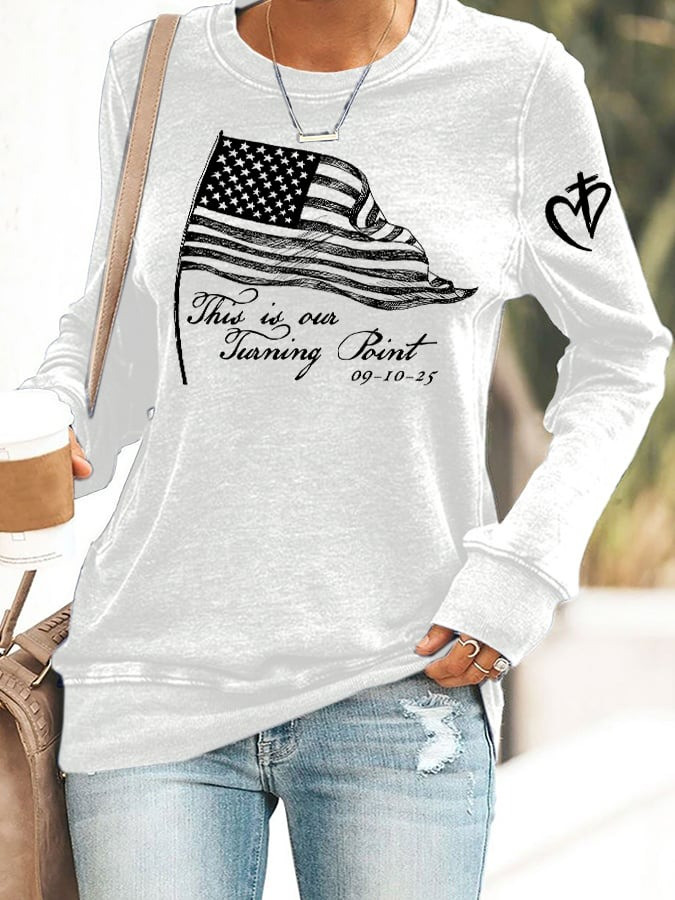 Charlie Kirk This Is Our Turning Point Women's Sweatshirt TPUSA Inspired Apparel Gifts - Image 2