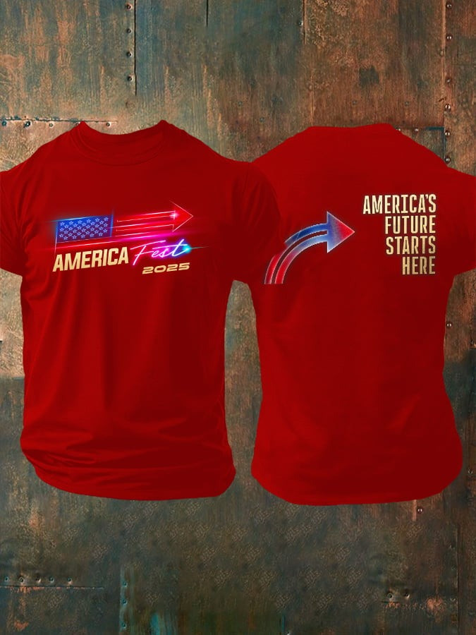 Charlie Kirk TPUSA Shirt Men's America Fest 2025 America's Future Starts Here Clothing - Image 3
