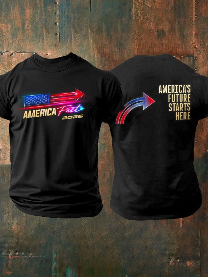 Charlie Kirk TPUSA Shirt Men's America Fest 2025 America's Future Starts Here Clothing