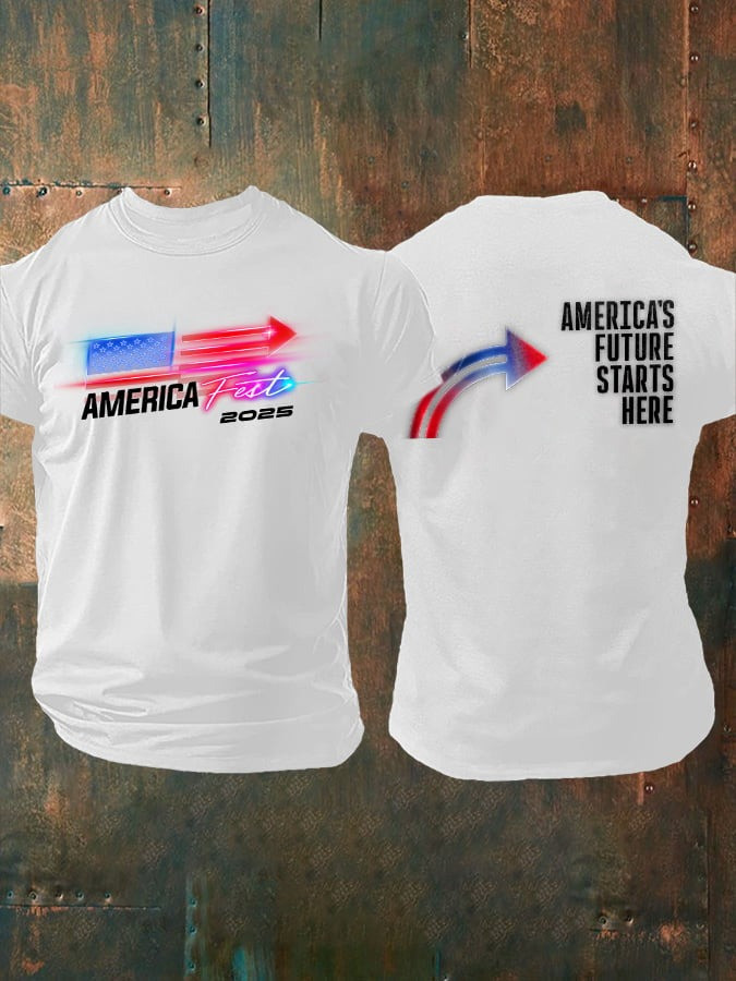 Charlie Kirk TPUSA Shirt Men's America Fest 2025 America's Future Starts Here Clothing - Image 2
