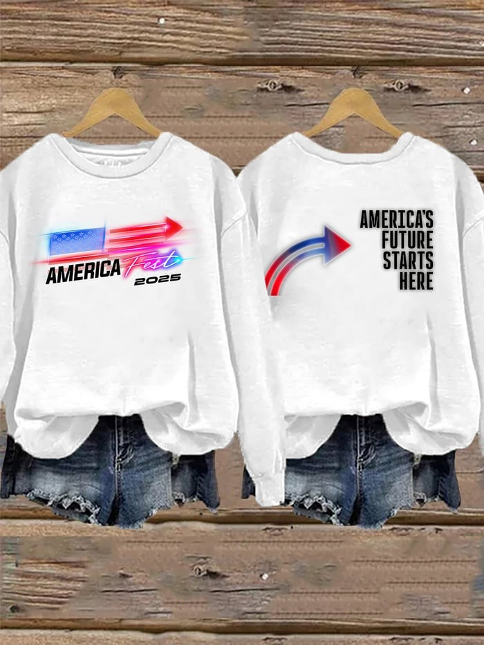 Charlie Kirk TPUSA Sweatshirt America Fest 2025 America's Future Starts Here Clothing