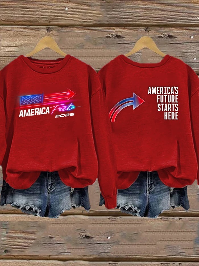 Charlie Kirk TPUSA Sweatshirt America Fest 2025 America's Future Starts Here Clothing - Image 2