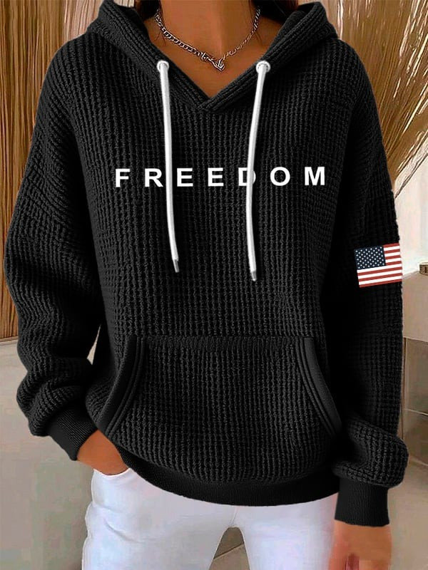 Charlie Kirk White Freedom Hoodie Women's Charlie Kirk Was Wearing Memorial Clothing Gifts