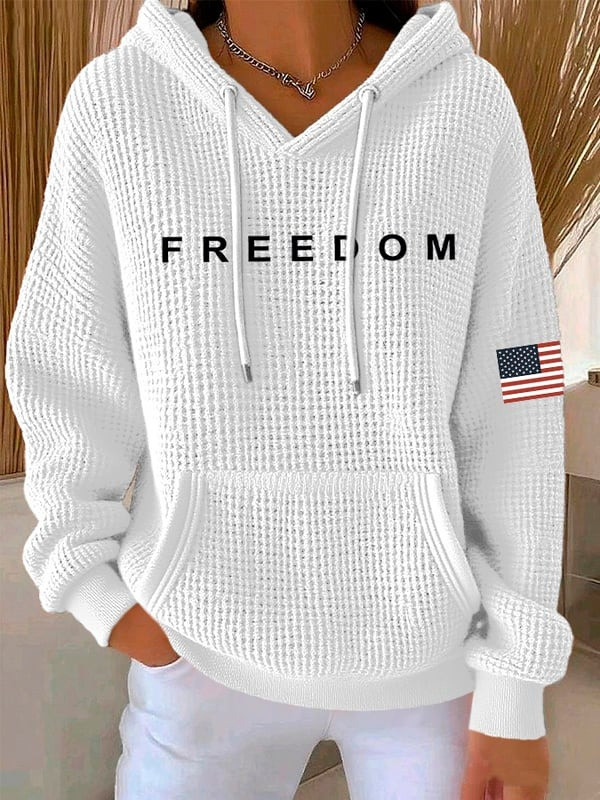 Charlie Kirk White Freedom Hoodie Women's Charlie Kirk Was Wearing Memorial Clothing Gifts - Image 2