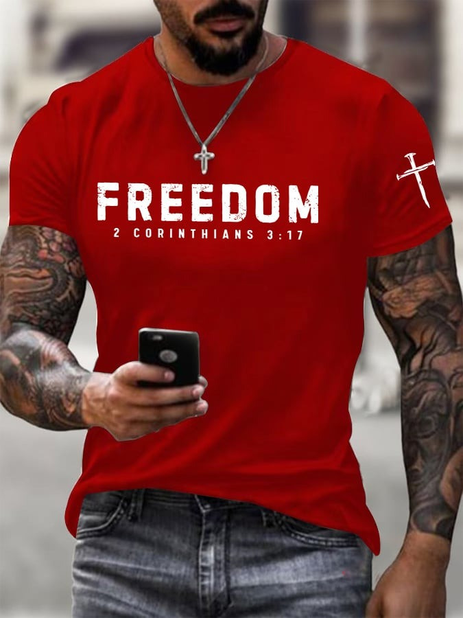 Charlie Kirk White Freedom Shirt Was Wearing 2 Corinthians 3'17 Faith Christian Apparel - Image 2