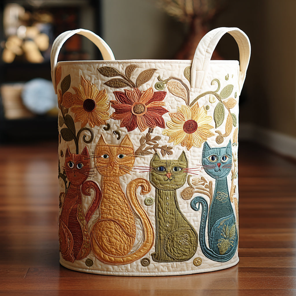 Colorful Cats Laundry Basket Family Modern Best Laundry Hamper Good Gifts For Cat Lovers