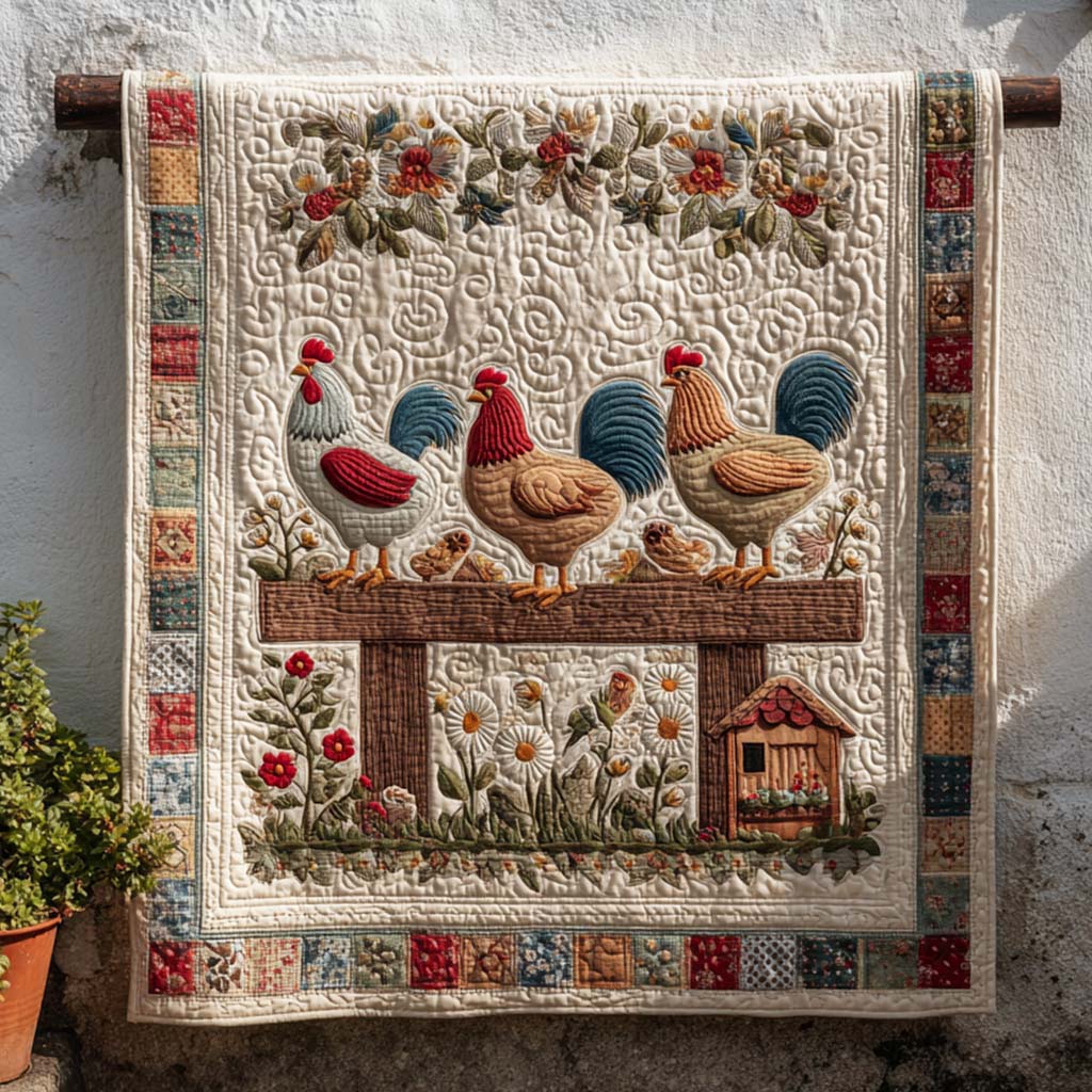 Country Fence Roosters Quilted Blanket Bedroom Decor Christmas Skull Stuff For Guys