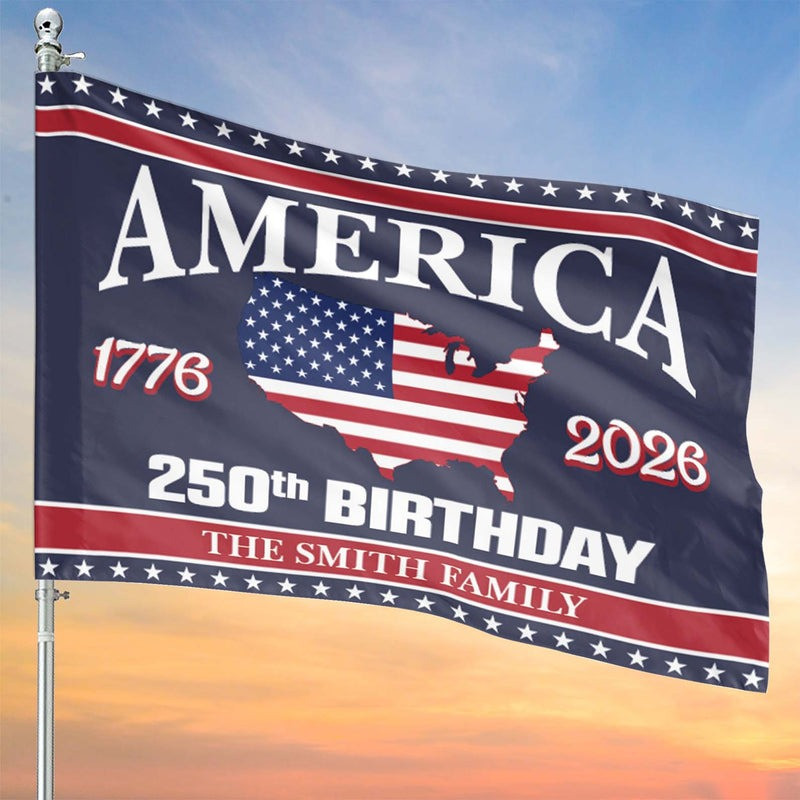 Custom America 250Th Anniversary Flag 1776-2026 Patriotic Gifts For Veterans Day 2025