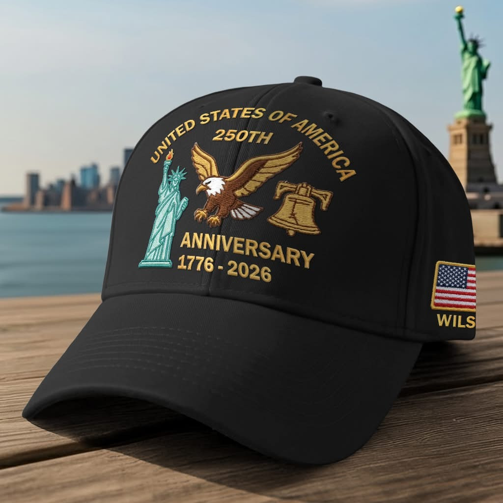 Custom Eagle America 250th Anniversary Hat 1776 2026 Patriotic Gifts For Veterans Day 2025 - Image 2