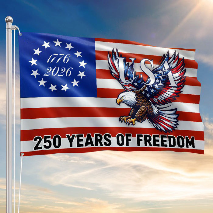 Eagle 250 Years Of Freedom American Flag 250Th Anniversary Best Patriotic Decorations