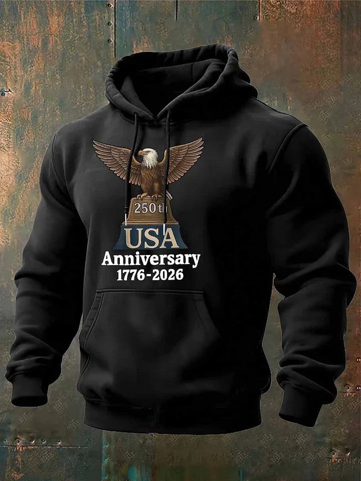 Eagle 250th USA Anniversary Hoodie 1776 2026 Liberty Bell Patriotic 4Th Of July Apparel