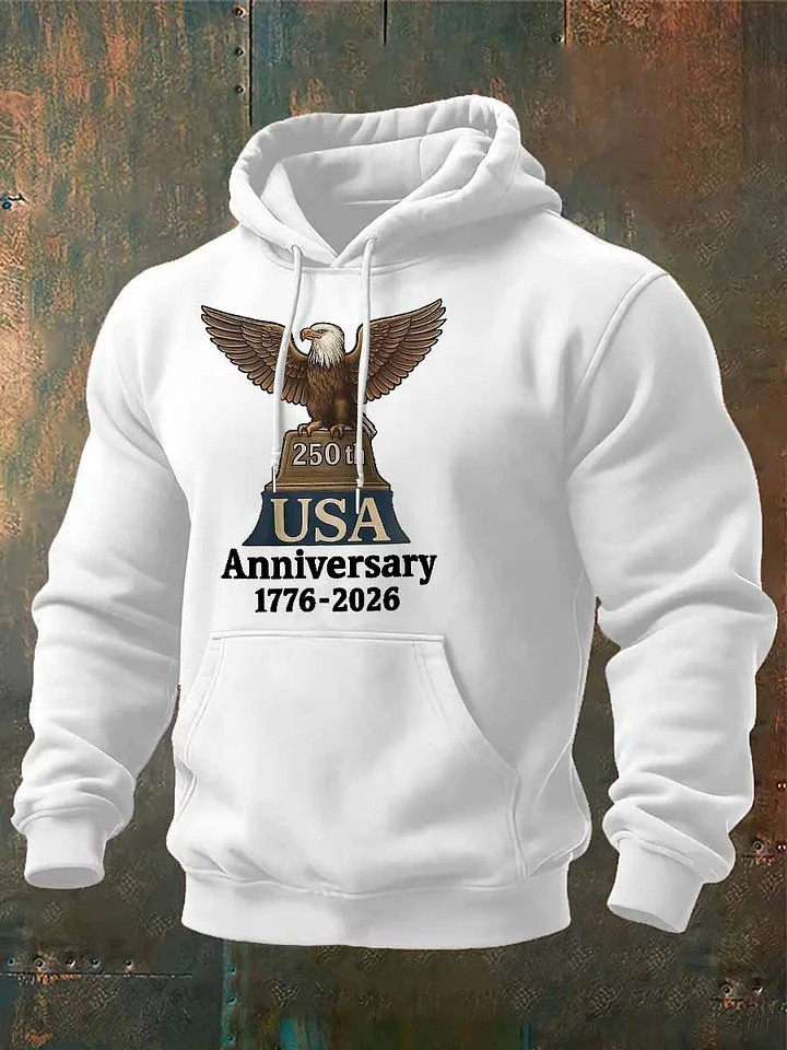 Eagle 250th USA Anniversary Hoodie 1776 2026 Liberty Bell Patriotic 4Th Of July Apparel - Image 2