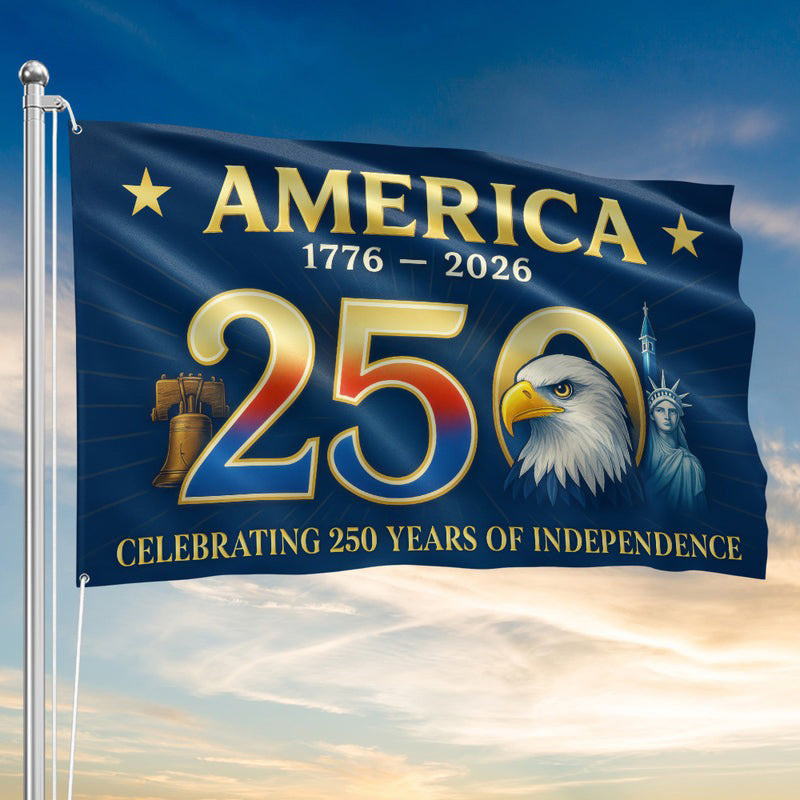 Eagle America 250 Years Flag 1776 2026 Celebrating 250 Years Of Independence Patriotic Decor