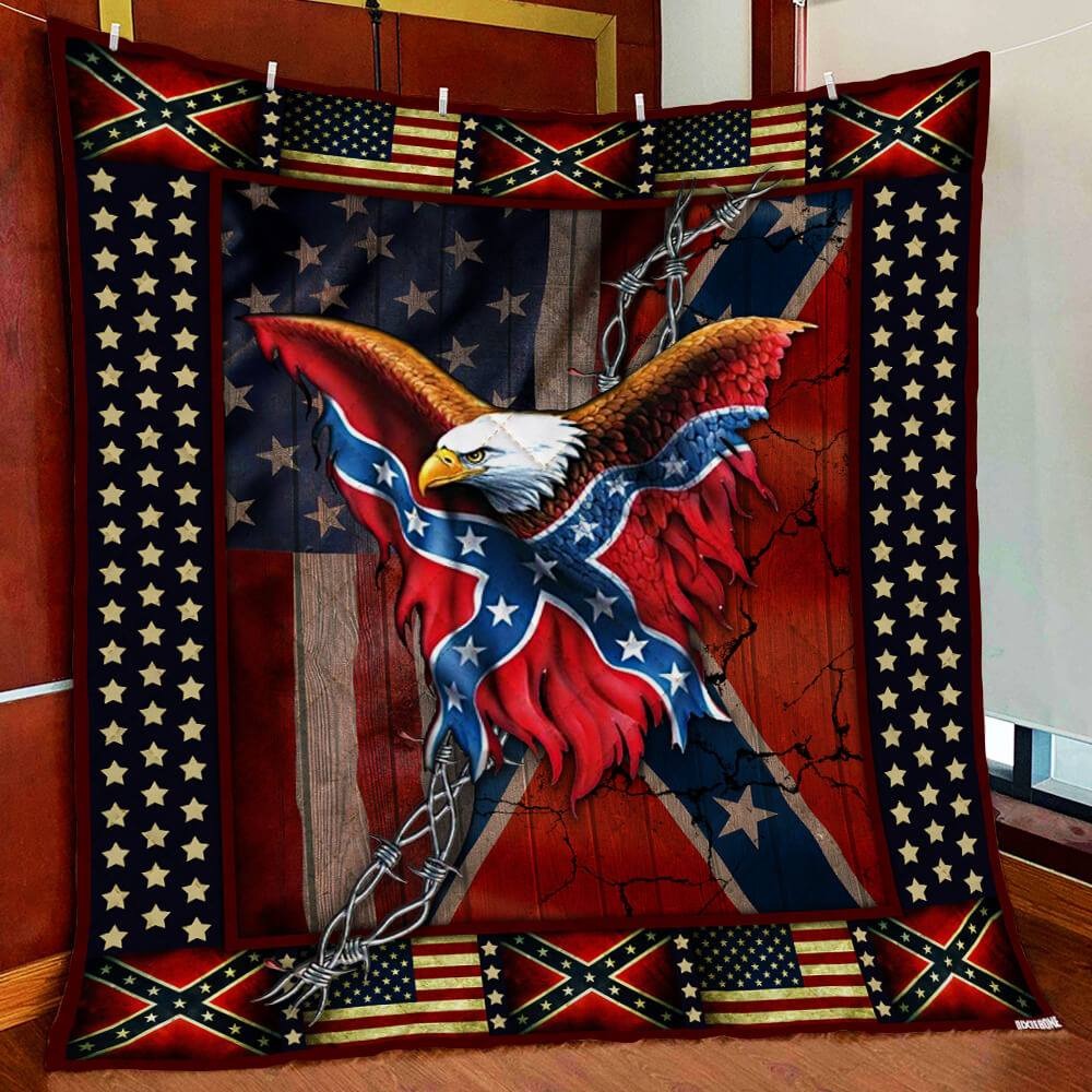 Eagle American History Quilt Blanket Patriotic Throw Blanket 4th Of July Gifts For Dad