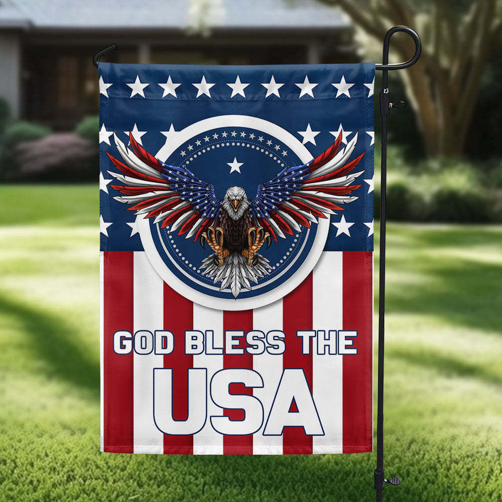 Eagle God Bless The USA Flag Honor 250 Years America 250th Anniversary Decorations