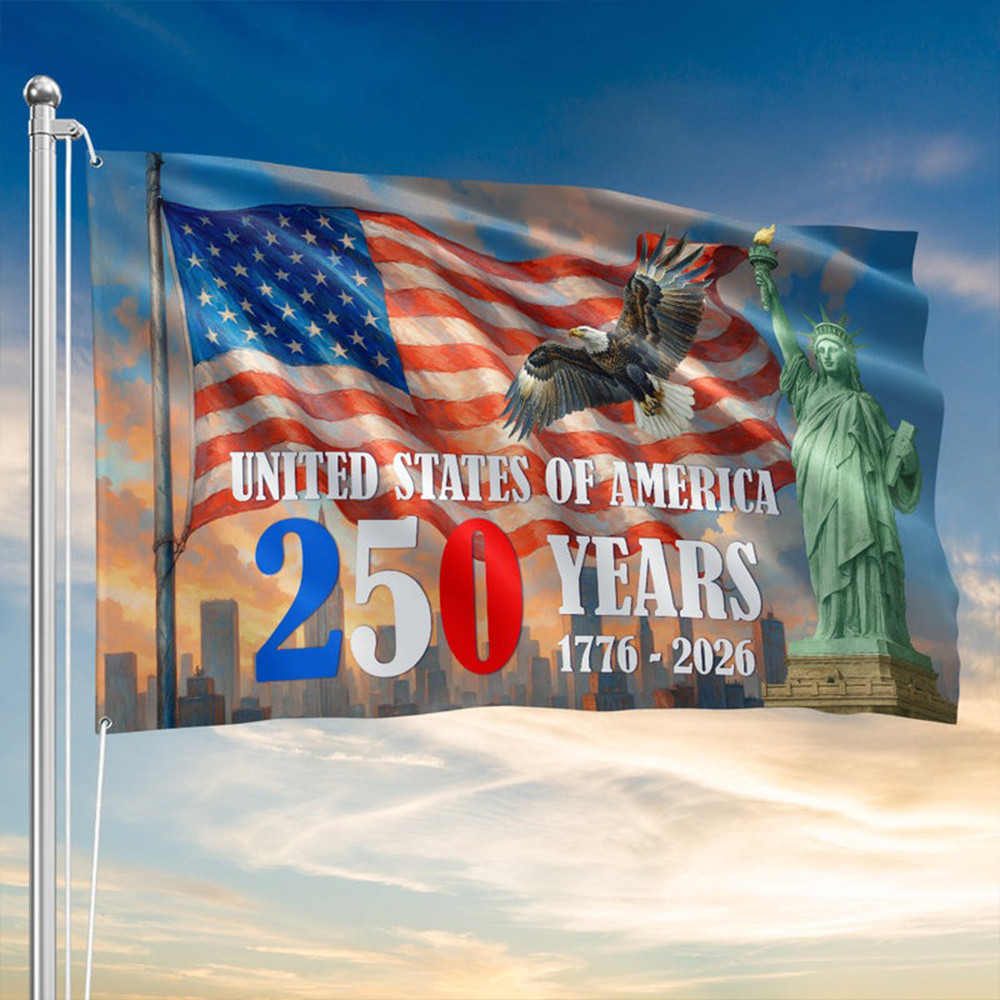 Eagle United States Of America 250 Years Semiquincentennial Flag 1776 2026 Veteran Decor