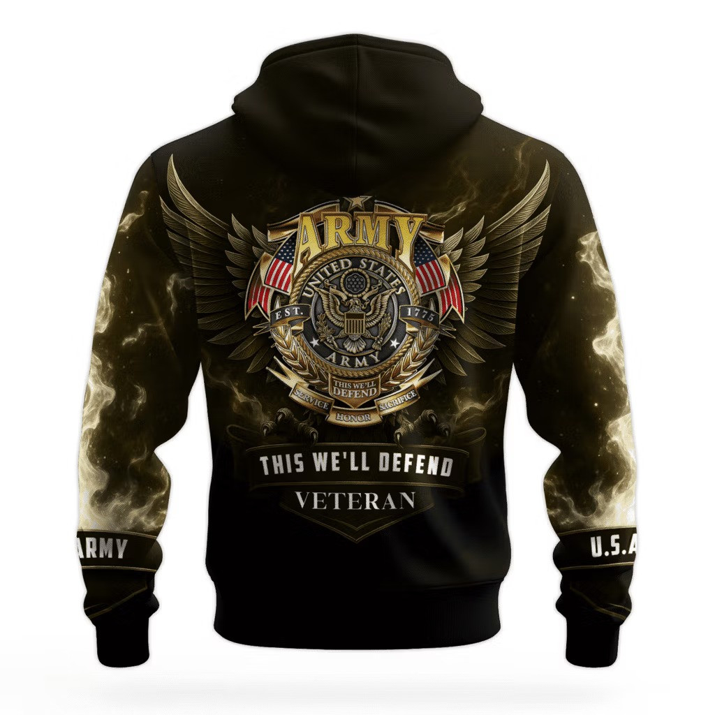 Eagle US Army This We'll Defend 250Th Anniversary Hoodie 1775 2025 Army Veteran Gift Ideas - Image 2